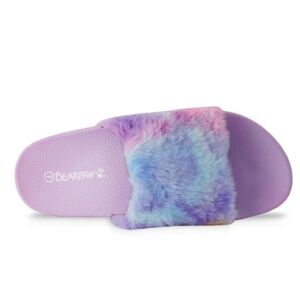Bearpaw Women's Lucinda Sandals Slippers Size 10 Multiclour Purple Faux Fur
